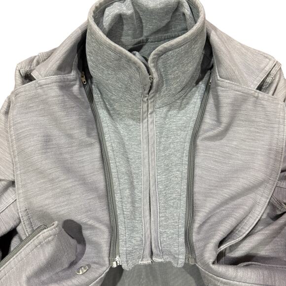 Lululemon Ride On Blazer Jacket Women's Size 6 Fossil Gray Zip Moto Casual - Picture 9 of 16